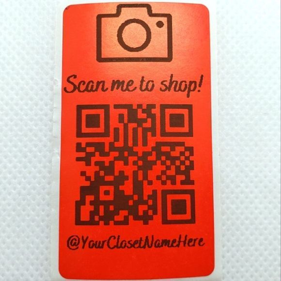 8/$20 40ct Customizable Stickers 2.25" x 1.25" Red Labels With Your QR Code - Picture 1 of 1